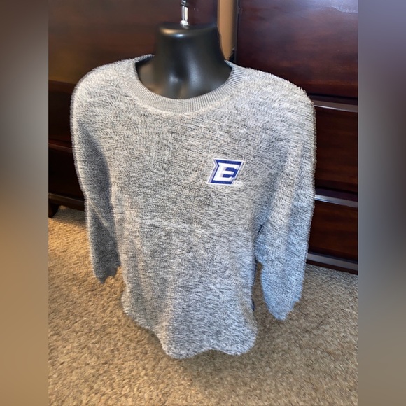 Emory‎ University College Fleece Spirit Jersey Gray Sweatshirt Size Small - Picture 2 of 7